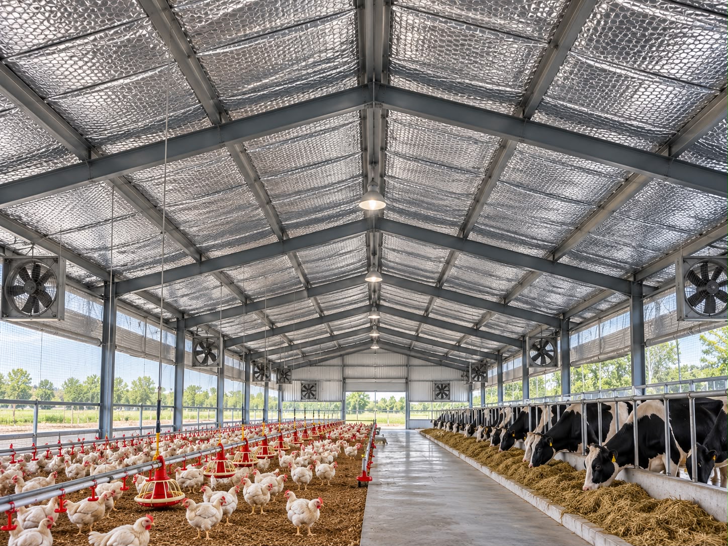 Poultry and dairy shed insulation